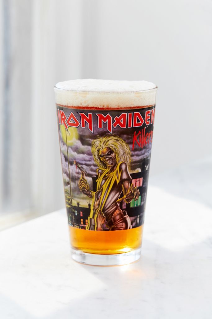 Iron Maiden Pint Glass Urban Outfitters