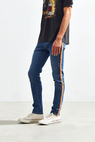 mens jeans with stripe down the side