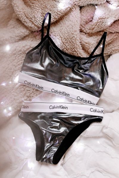 urban outfitters calvin klein velvet set