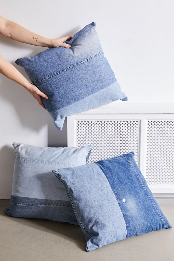 Urban Renewal Reclaimed Denim Throw Pillow Urban Outfitters Canada