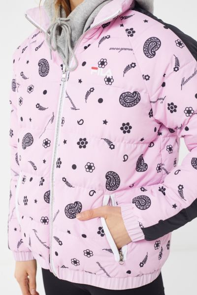 fila puffer jacket pink