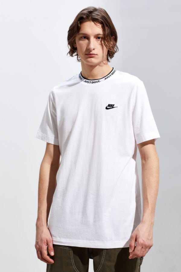 Nike Just Do It Jacquard Neck Tee | Urban Outfitters