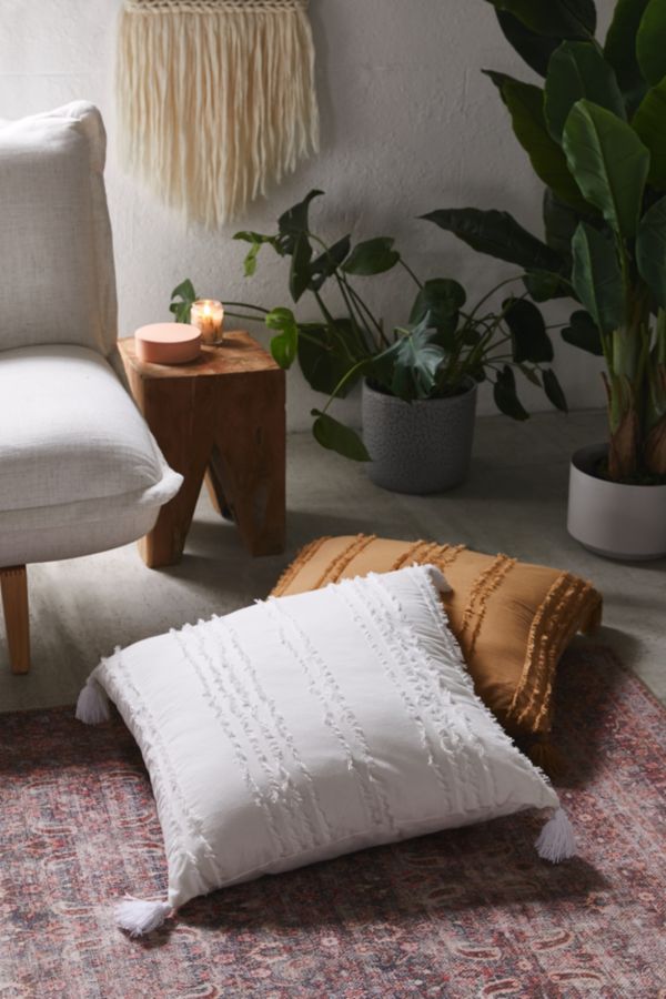 Amelia Fringed Oversized Throw Pillow Urban Outfitters