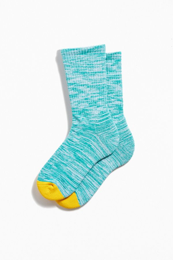 Space Dyed Stacked Square Sock in Grey
