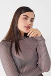 UO Ginger Sheer Mock-Neck Top | Urban Outfitters Canada