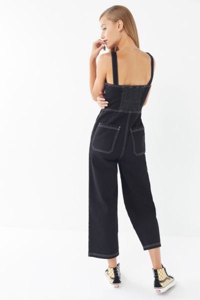 denim button up jumpsuit