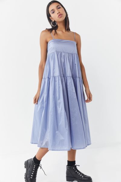 UO Chelsea Tiered Ruffle Midi Dress | Urban Outfitters