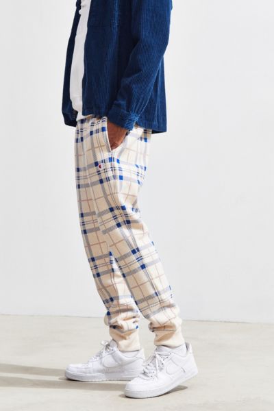 champion uo exclusive plaid reverse weave jogger pant