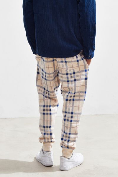 champion uo exclusive plaid reverse weave jogger pant