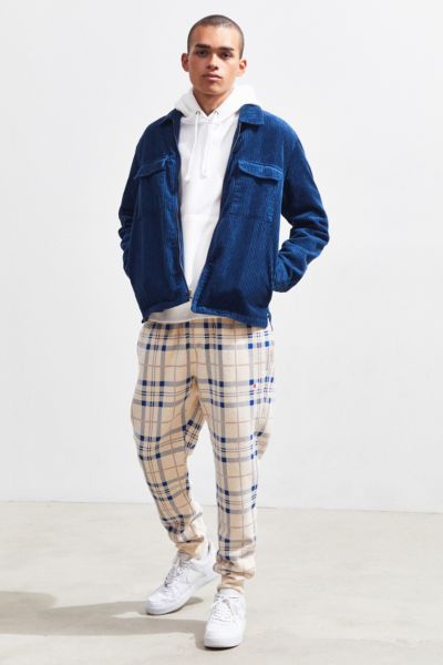 champion uo exclusive plaid reverse weave jogger pant