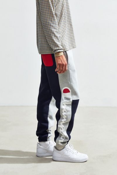 champion reverse weave colorblock sweatpants