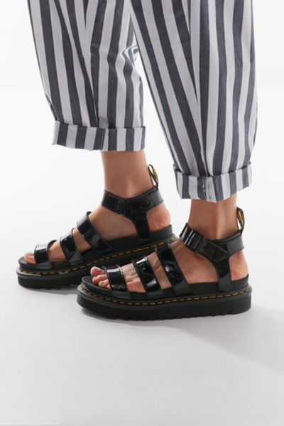 dr martens sandals patent