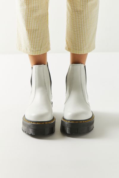 white chelsea doc martens