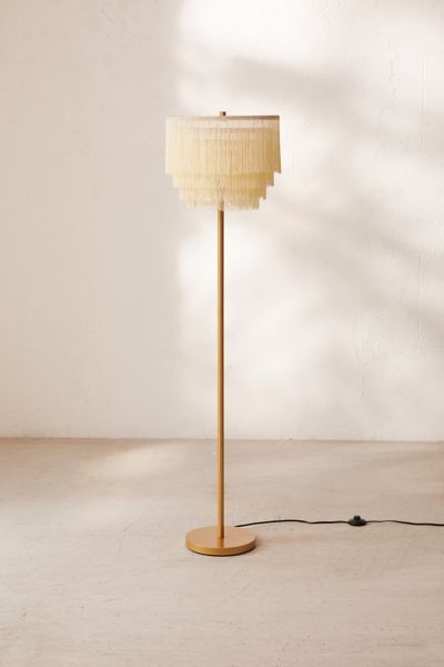 fringed floor lamp