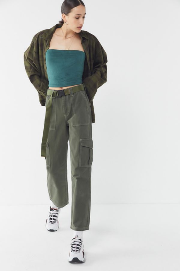 bdg high waisted contrast stitch skate jean