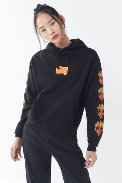 champion black hooded sweatshirt