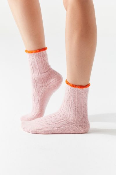 Hansel From Basel Pointelle Lurex Crew Sock | Urban Outfitters