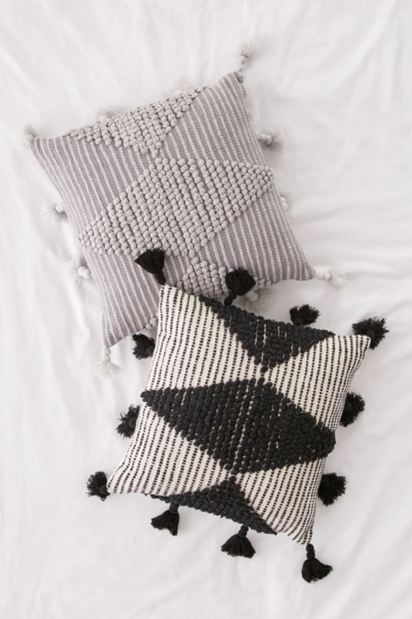 Geo Textured Throw Pillow Urban Outfitters