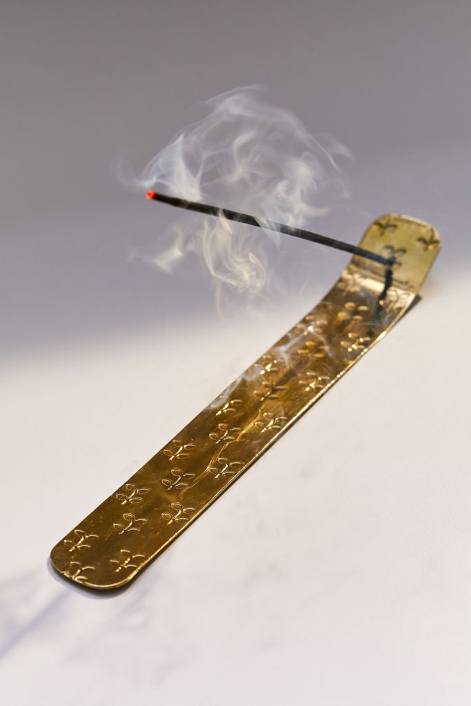 Etched Geo Metal Incense Holder Urban Outfitters