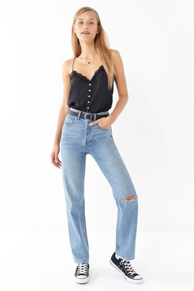 high waist relaxed fit jeans