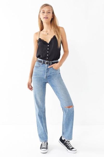 relaxed straight jeans womens