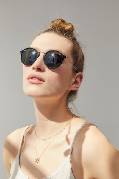 ray ban round tortoise sunglasses