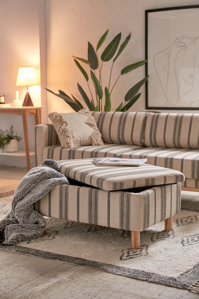 Quinn Striped Ottoman Urban Outfitters