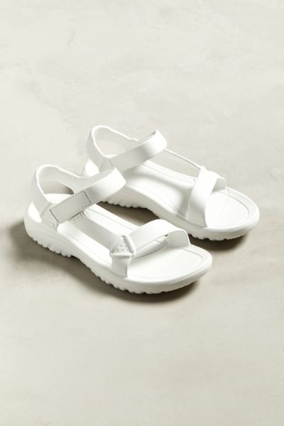 white teva sandals