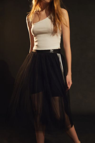 black tulle adidas skirt