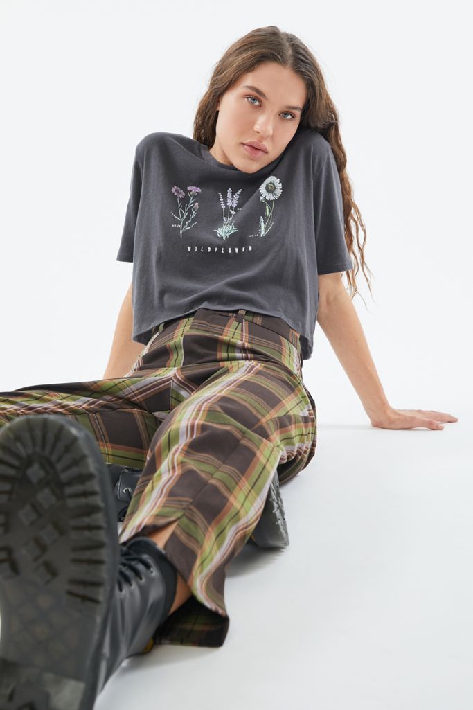 Embroidered Wildflower Cropped Top Urban Outfitters Canada