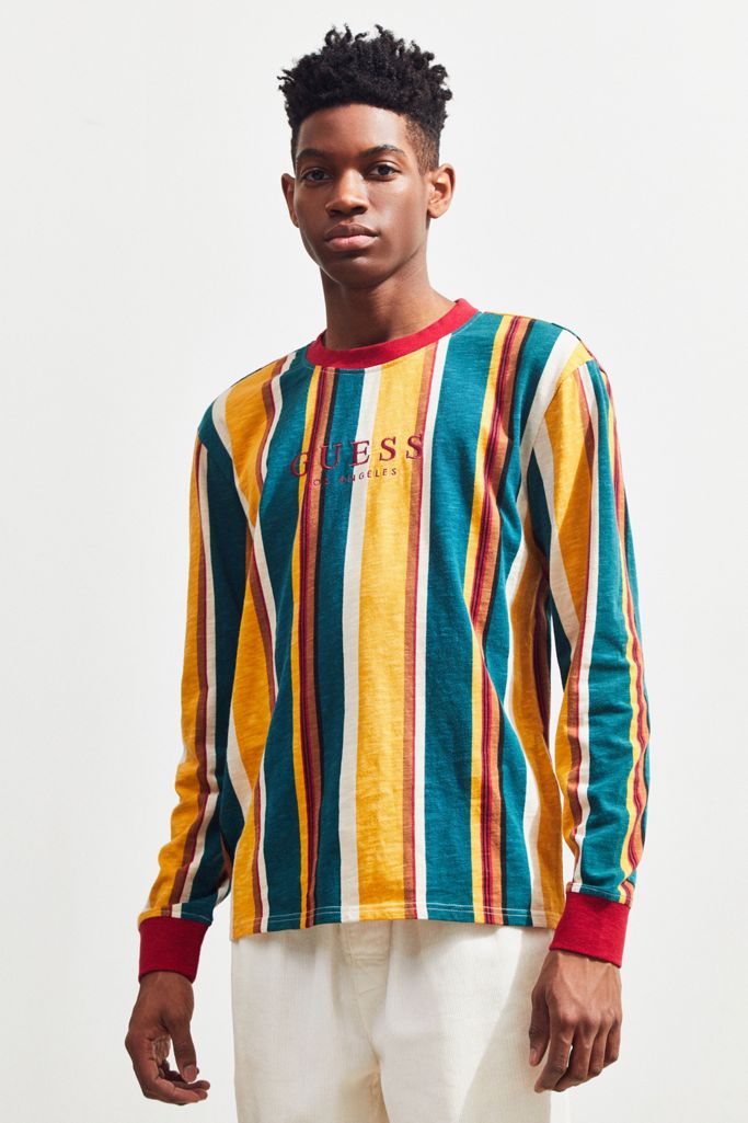 GUESS Sayer Stripe Long Sleeve Tee | Urban Outfitters