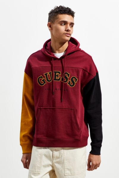 guess colorblock pullover hoodie