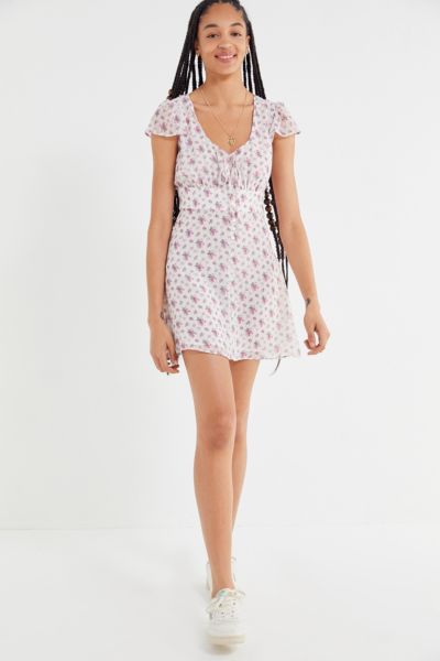 The East Order Rainsford Floral Button-Front Mini Dress | Urban Outfitters