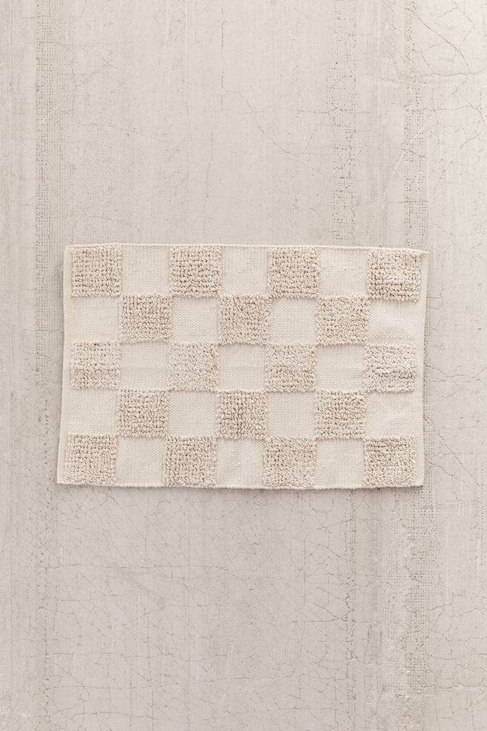 Leven Looped Checkered Textured Rug Urban Outfitters