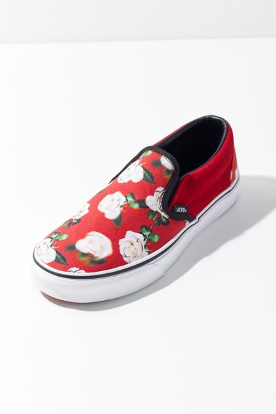 flower slip on vans