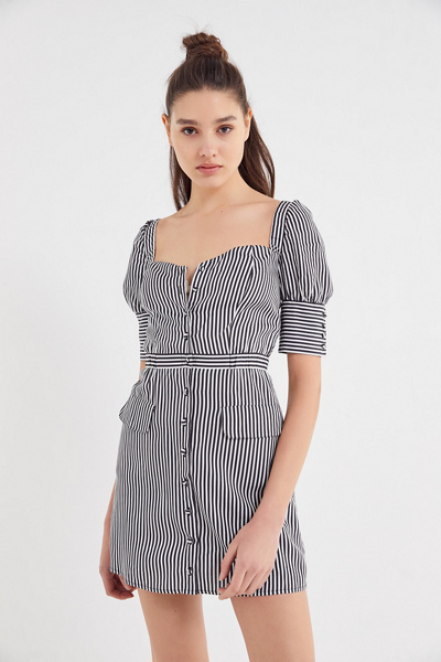 ABYOVRT Women Sexy Mini Dress Off Shoulder Long Sleeve A Line Dress