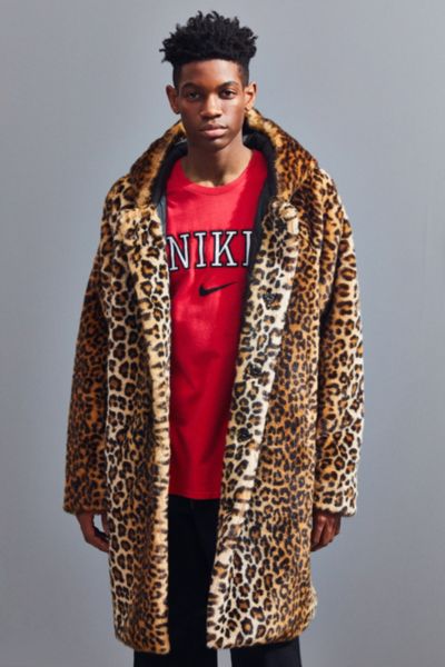 faux fur hoodie mens urban outfitters