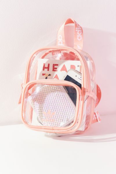 clear mini backpack pink