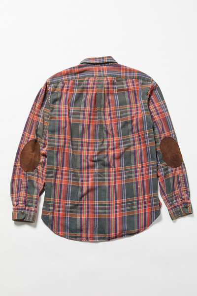 polo ralph lauren plaid patched shirt jacket