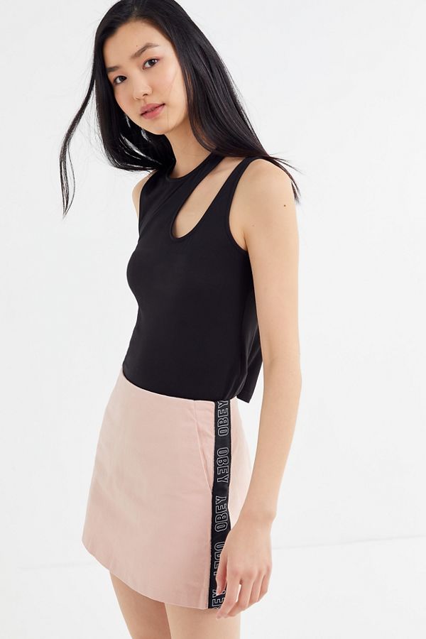 OBEY Noa Side Tape Mini Skirt | Urban Outfitters