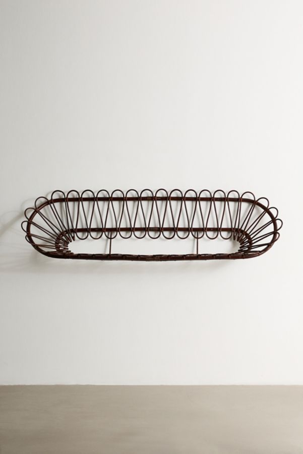 Slide View: 2: Mariella Rattan Headboard Wall Shelf