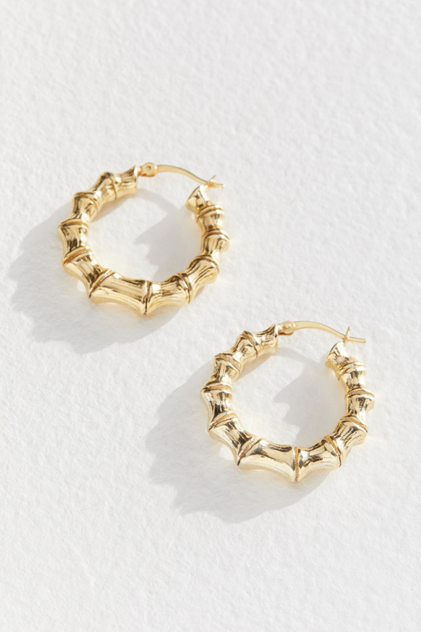 The M Jewelers Essential Bamboo Hoop Earring Urban Outfitters