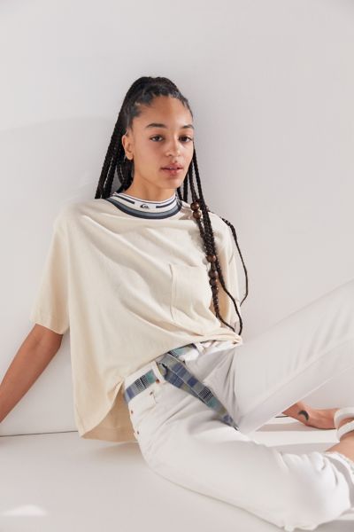 Quiksilver ‘90s Oversized Ribbed Pocket Tee | Urban Outfitters