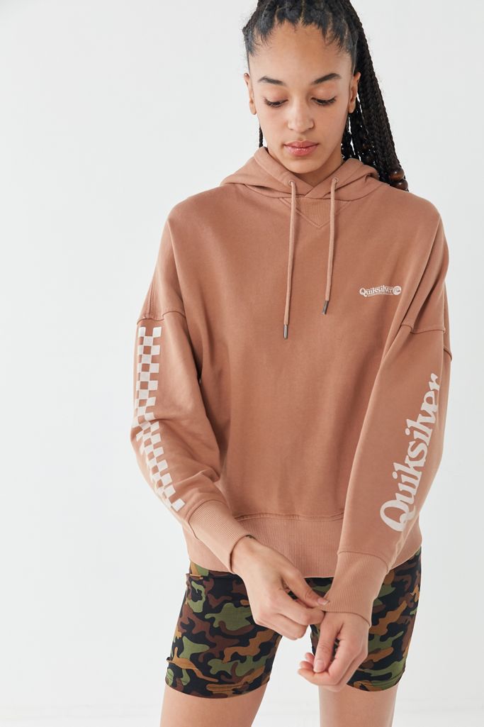 Quiksilver Fleece Checkered Hoodie Sweatshirt | Urban Outfitters