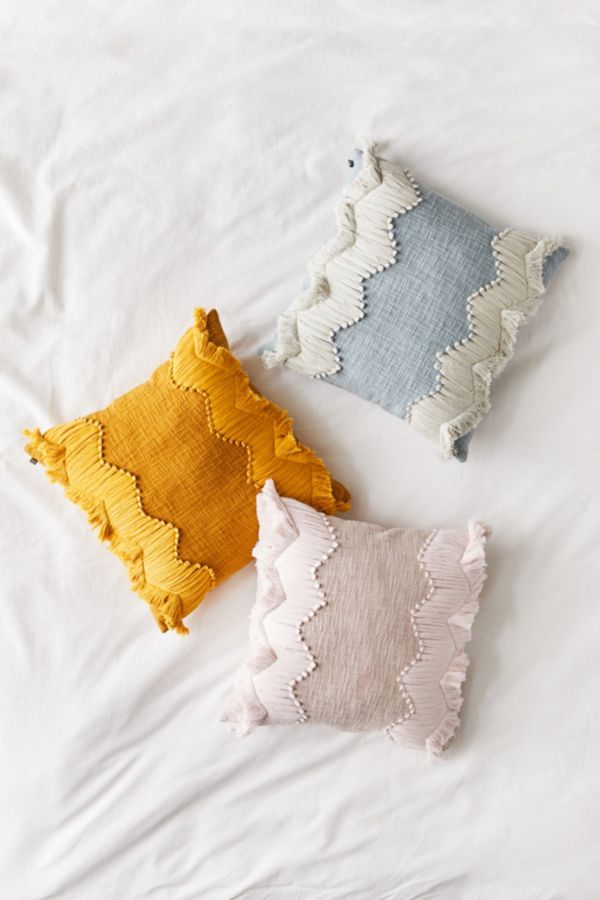 Luna Fringe Throw Pillow Urban Outfitters