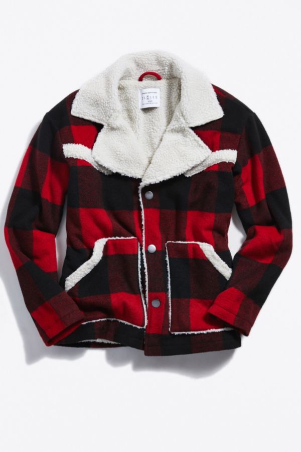 Uo Plaid Sherpa Coat Urban Outfitters 3221