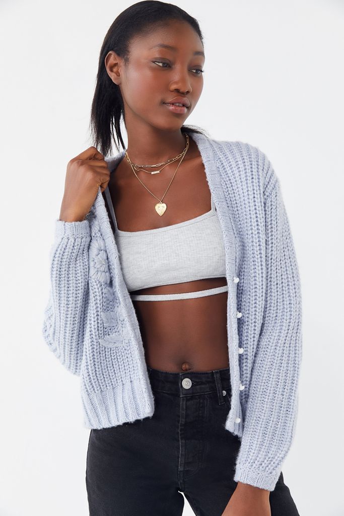 Shimmer Button Down Cardigan