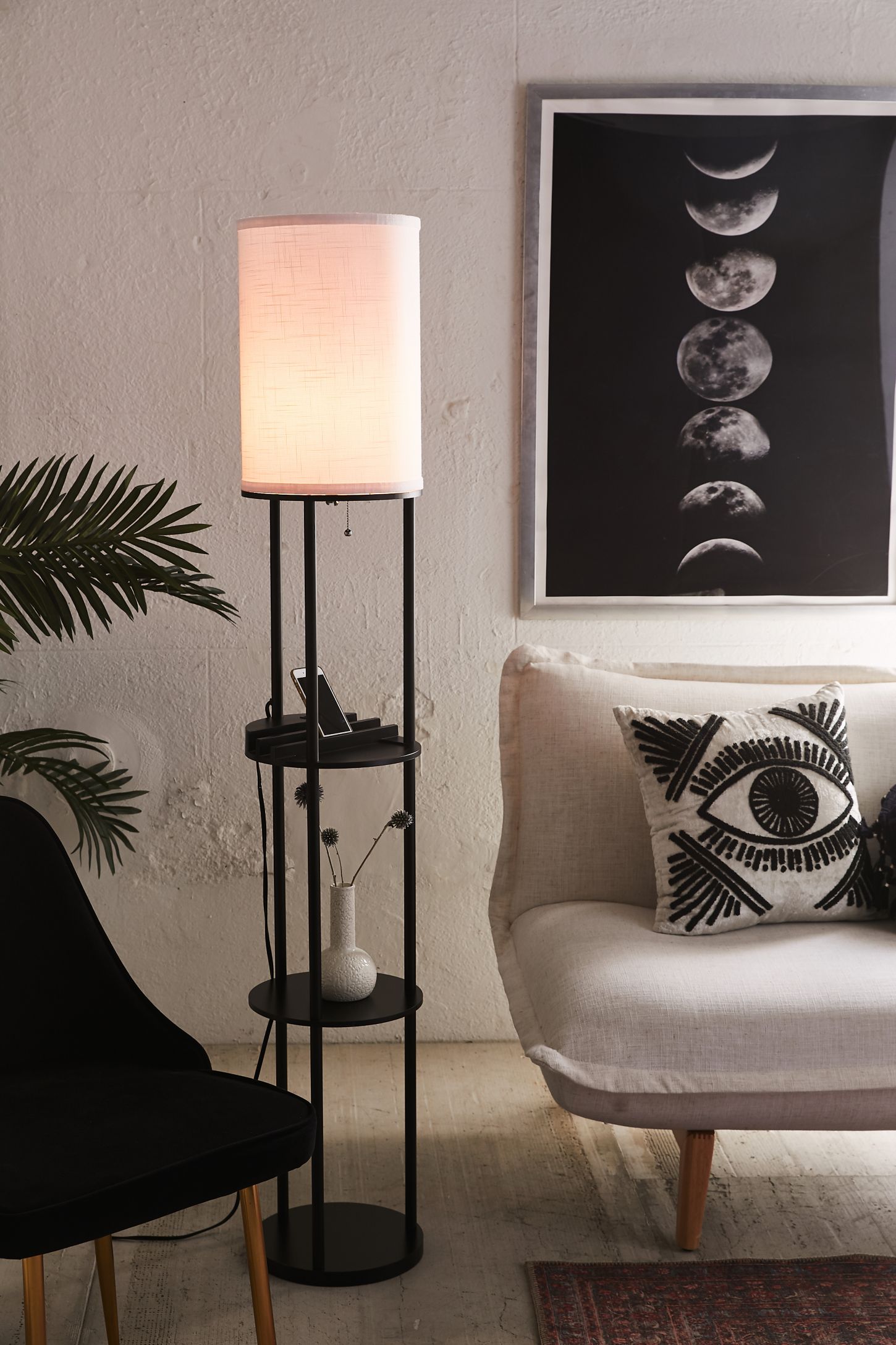 Tiered Storage Usb Floor Lamp Urban Outfitters