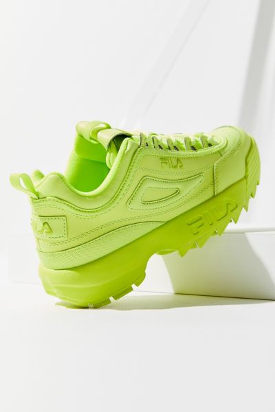 neon green sneakers fila