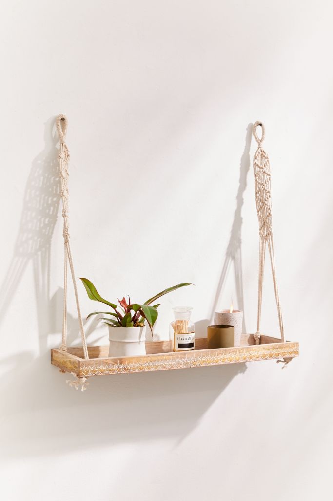 Esmeralda Macramé Hanging Shelf | Urban Outfitters